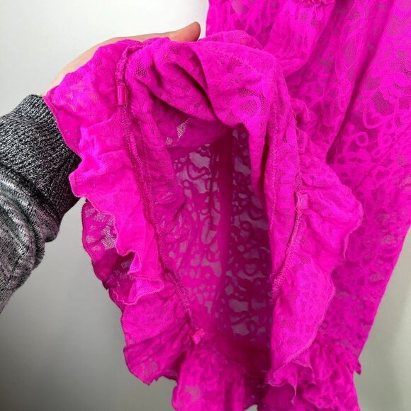 Victorias Secret the lacie hot pink intimates‎ lace halter top size medium - Picture 4 of 12